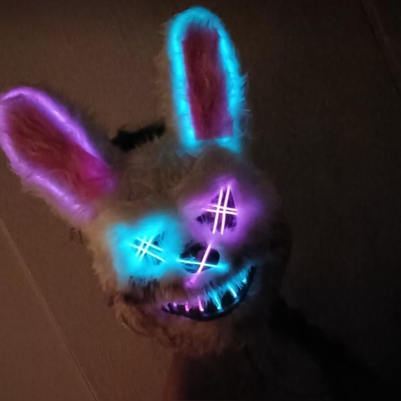 Halloween Mask Scary Rabbit Bunny Mask, LED Purge Mask, Halloween costumes - Picture 1 of 5